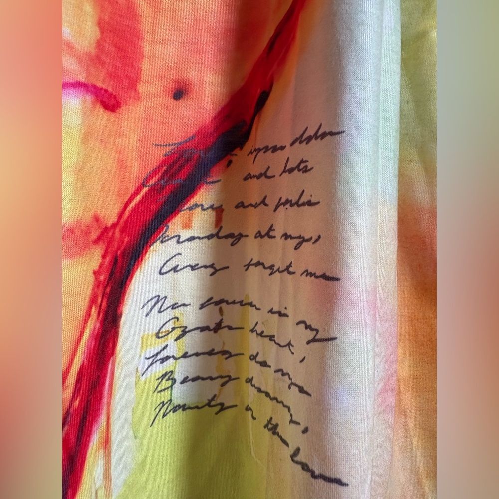 No tag Colorful Heart Print Women's Top NWOT #1466 - Picture 4 of 10